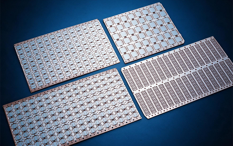 Copper alloy lead frame materials used in semiconductor packaging.
